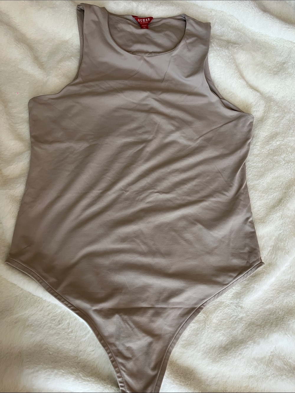 GUESS Taupe Sleeveless One-Piece Bodysuit
